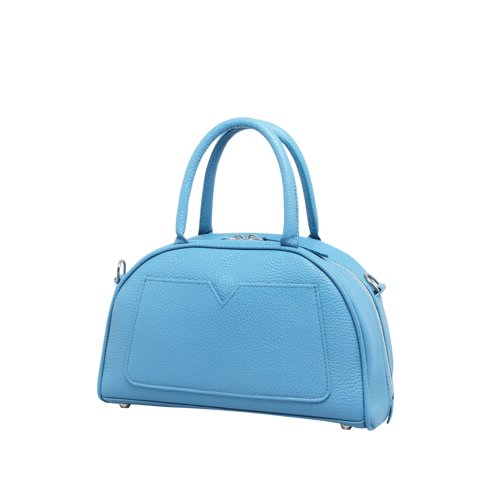 Handle bag as crossbody bag made of nappa leather light blue